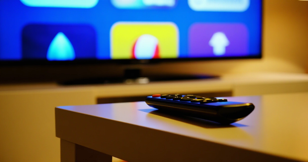 Älytelevisio ja kaukosäädin suoratoistopalveluiden käytössä