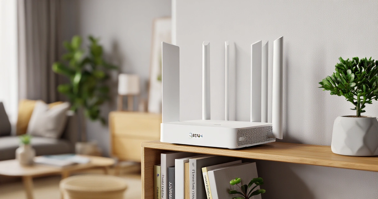 Amazon Eero 6 Plus mesh-reititin modernissa olohuoneessa