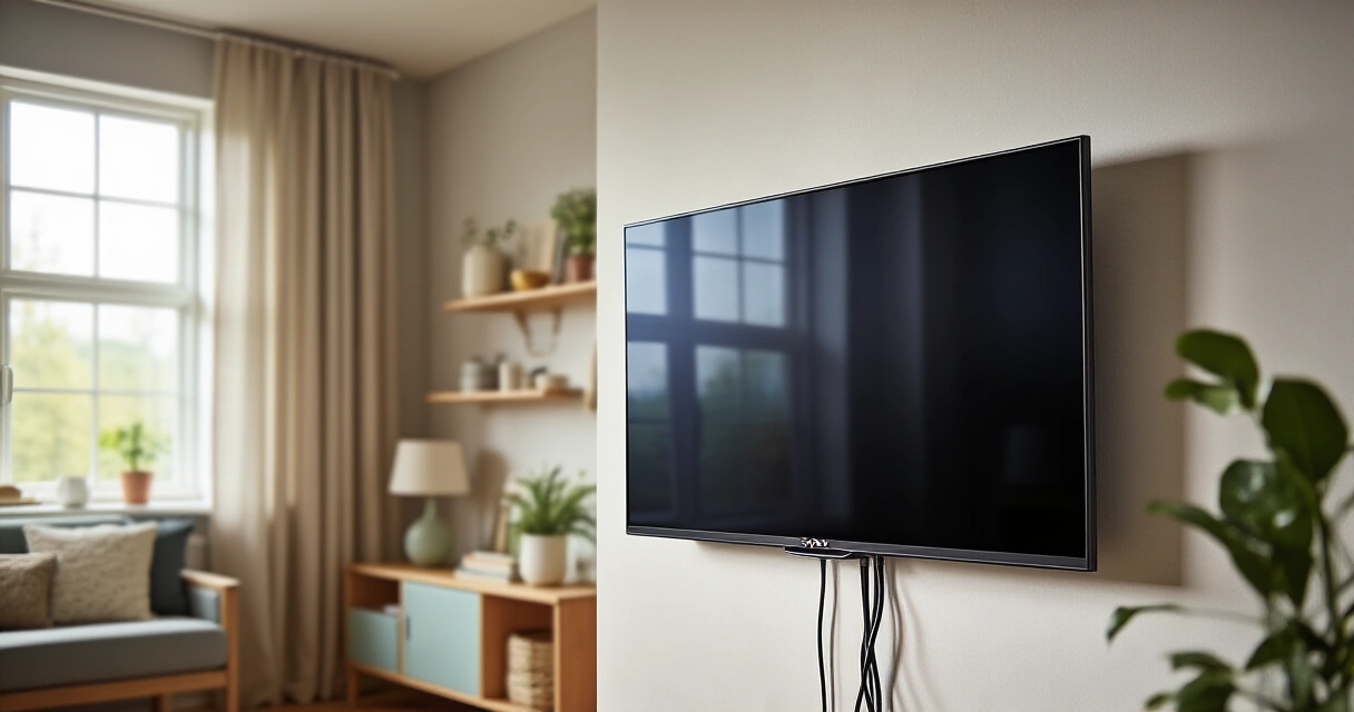 Sony Bravia 7 seinällä modernissa suomalaisessa olohuoneessa