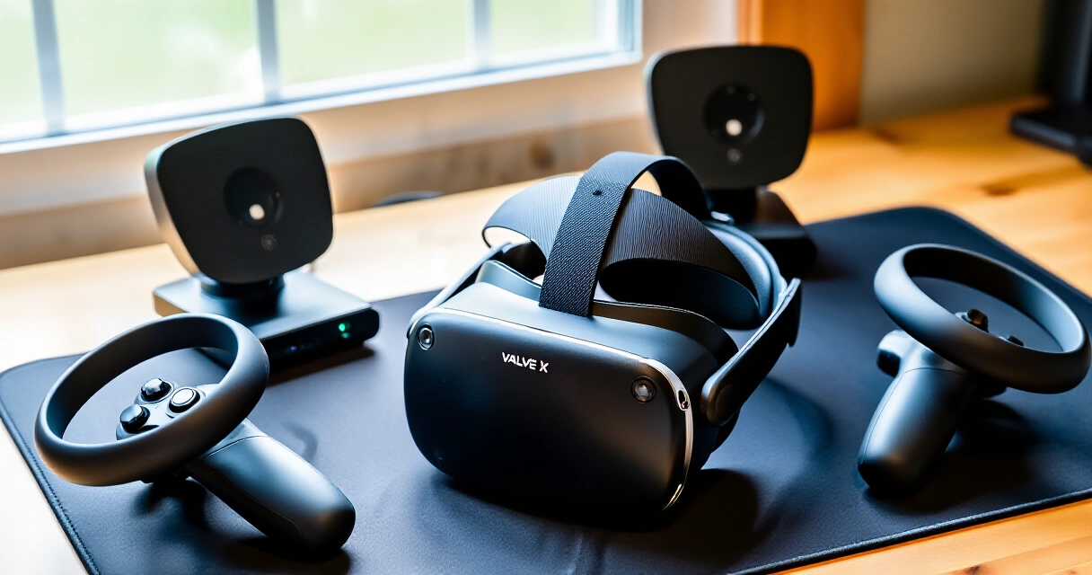 Valve Index VR-headset, tukiasemat ja Knuckles-ohjaimet kotikäytössä