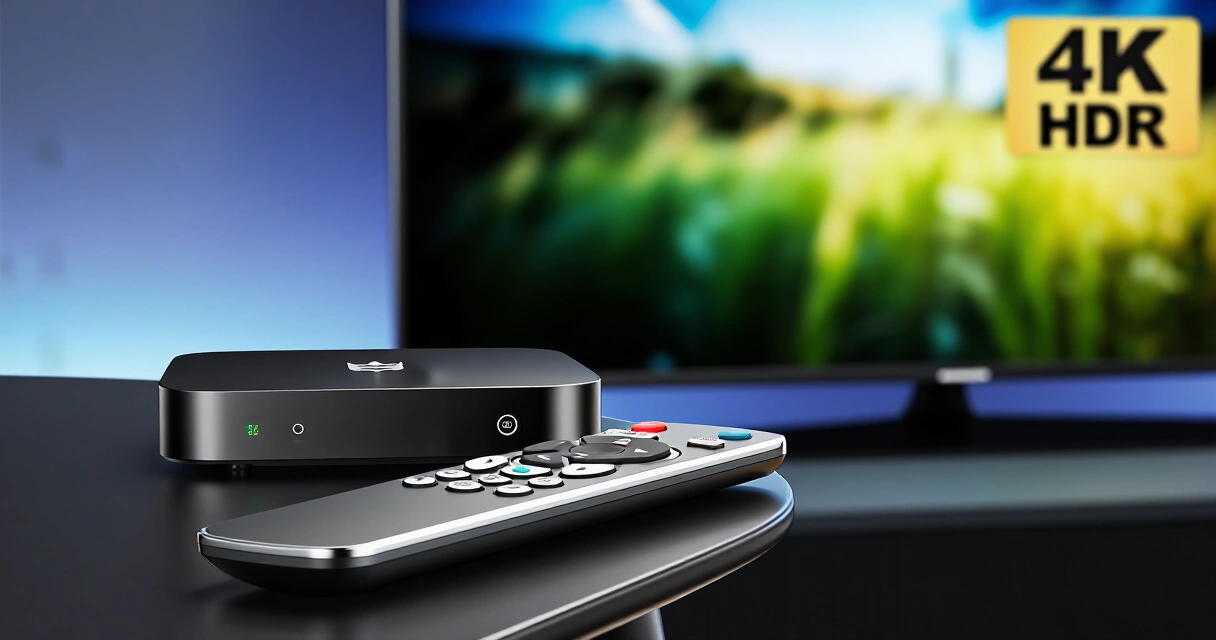 Shield TV Pro kaukosäädin ja mediatoistin 4K HDR -sisällön kanssa
