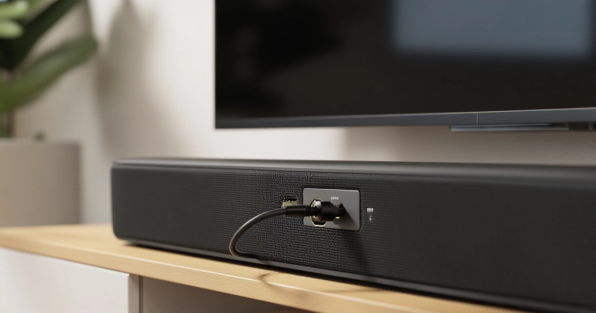 Sonos Arc HDMI eARC -liitäntä soundbarin takapaneelissa
