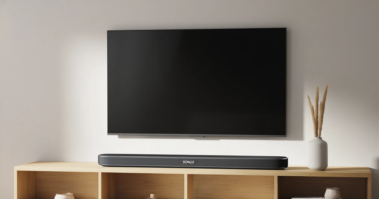 Sonos Arc soundbar television alla modernissa olohuoneessa
