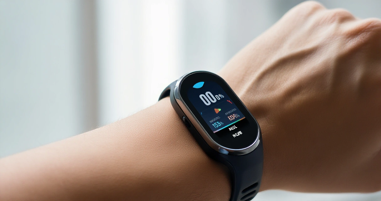Fitbit-älykello ranteessa näyttää terveysdata-mittareita